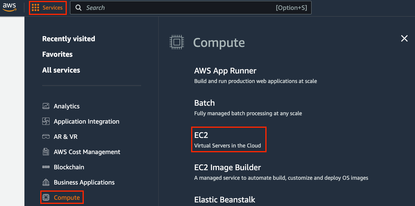 Open the EC2 console.