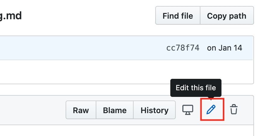 Edit the file on Github.