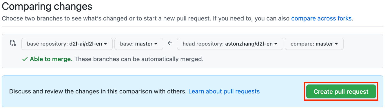 Create pull request.