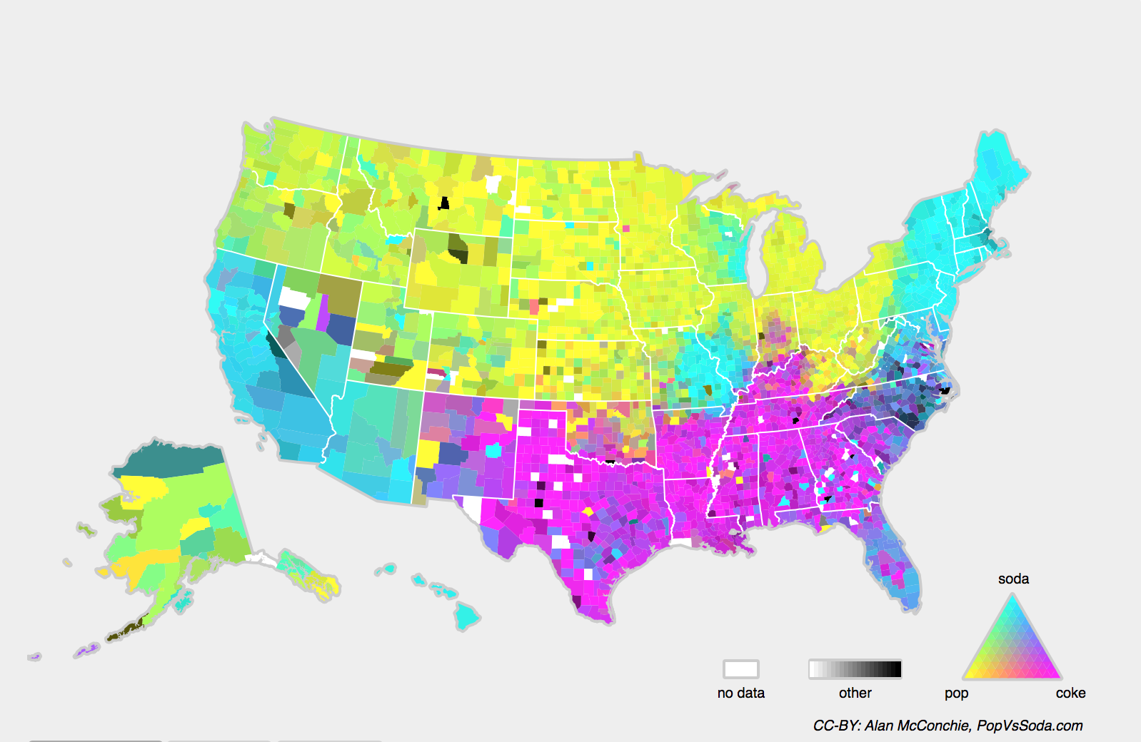 Concept shift for soft drink names in the United States (CC-BY: Alan McConchie, PopVsSoda.com).